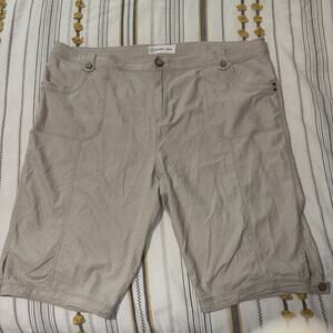 Point Zero Bermuda Capri Shorts 16, Linen, Preppy, Boho, Beach, EUC, Resort